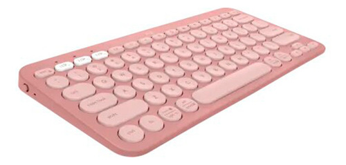 Teclado Sem Fio Logitech Pebble Keys 2 K380s Bluetooth Rosa