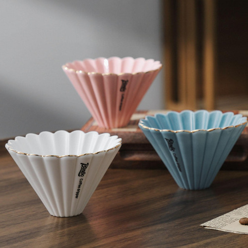 Cafeteira Para Despejar, Suporte Para Filtro De Café, Rosa