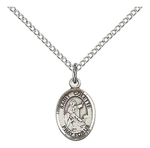 Collar - Sterling Silver St. Colette Pendant With 18  Stainl