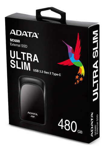 Ssd Disco Solido Adata 480gb Sc680 Usb3.2 Type-c Externo Ssd