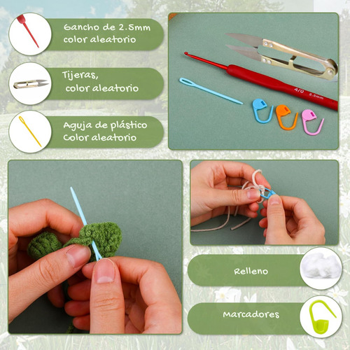 Crochet Kit Suculentas Todo Incluido Diferentes Modelos Diy