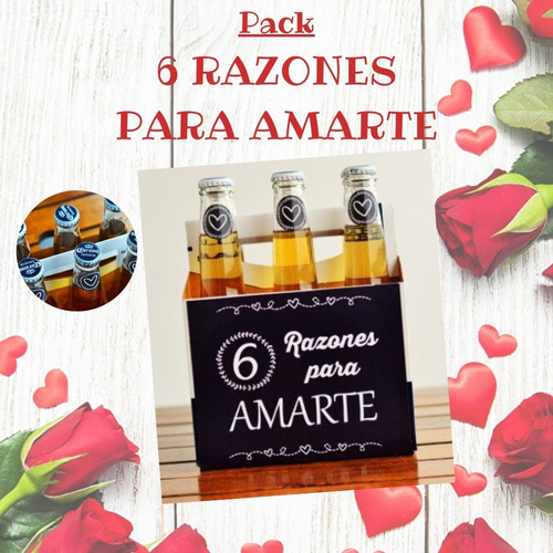 Pack Cervecero Regalo San Valentin 6 Razones Para Amarte