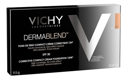 Base de maquillaje Vichy Dermablend Compacto Vichy Dermablend Compacto 45 9.5G Gold 12H Spf30