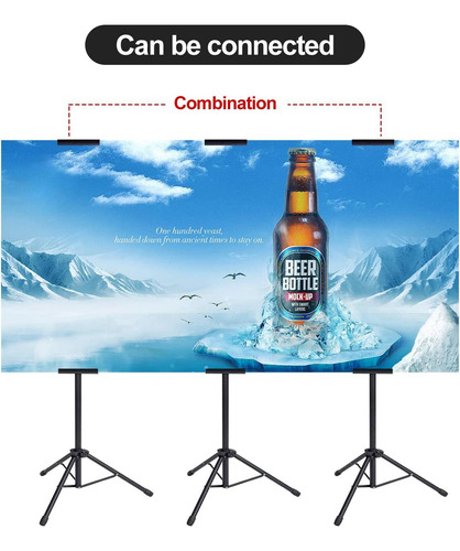 Pack 4 Tripie Banner Porta Foto Publicidad Doble Vista