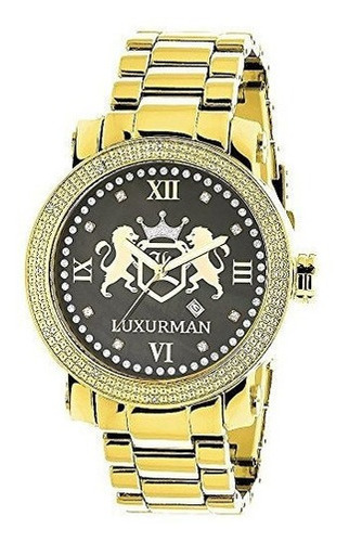 Reloj Phantom Para Hombre Con Diamantes Yello Chapado En Oro