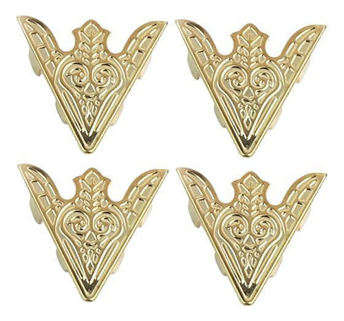 3x 2 Pares Triángulo De Oro Collar Clip Hombres / Mujeres