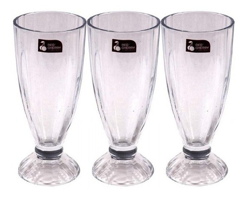 Set X6 Copas Vaso Vidrio Milkshake Licuado 500cc Color Cristal