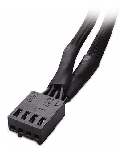 Imagen 5 de 9 de Splitter Pwm 1x2 Coolers 3 Y 4 Pines Negro Cpu Fan Divisor