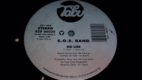 Sos Band No Lies Vinilo Maxi Usa Muy Buen Estado 1986