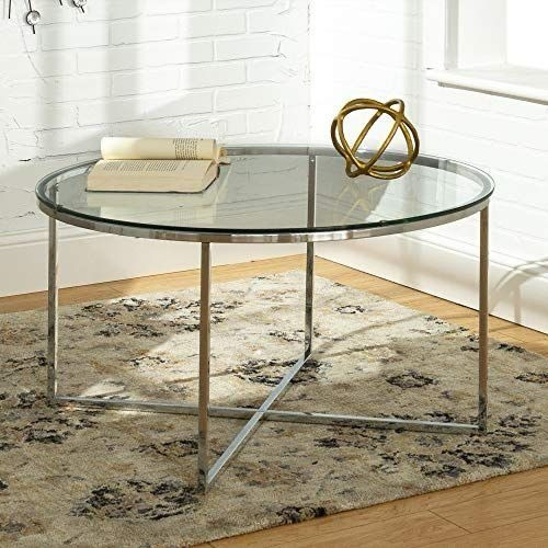 Mesa Ratona Edison Cromada 91 Cm Redonda