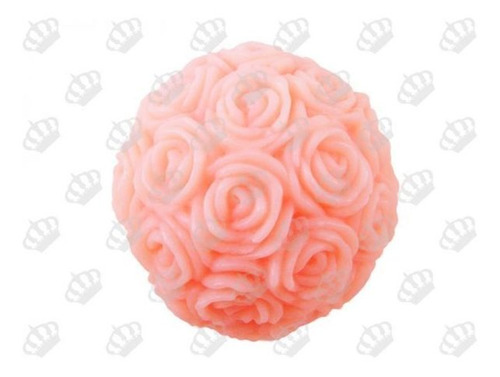 Molde Forma Silicone Esfera Com Rosas G Ib-811 / S-440