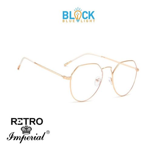 Imagen 10 de 10 de Gafas Originales Óptica Retro® Aviador Imperial Anti Blue Pc