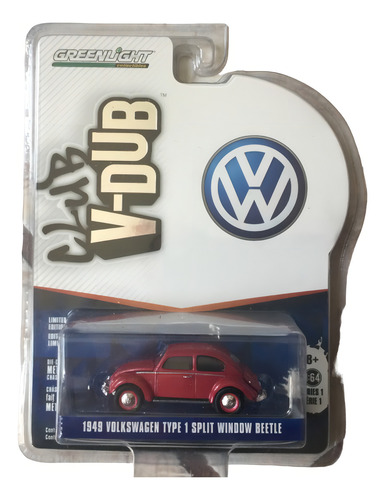 Greenlight Club V-dub S1 1949 Volkswagen Type 1 Split Window Color Rojo