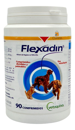 Frasco Flexadin Vetoquinol 90 Tabletas Perros Y Gatos Articu