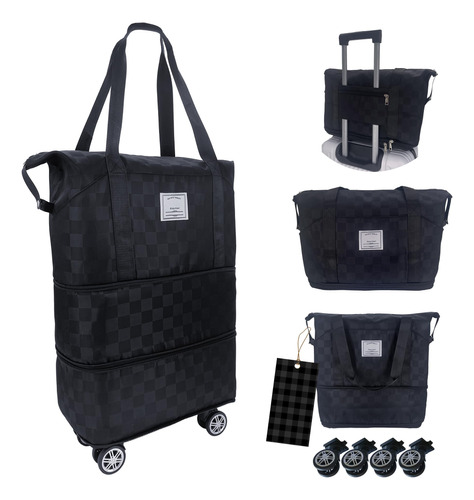 Duffelbag 4 Color, Negro -, Bolsa De Equipaje Expandible Sin