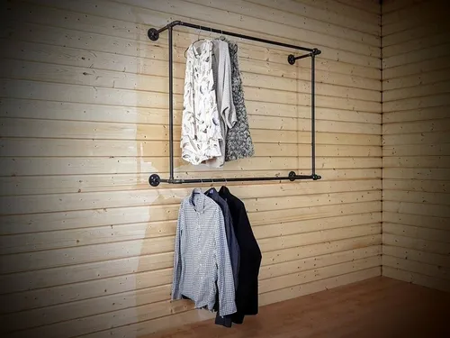 Perchero Pared Vintage Ropa Bolsas Rack Closet Organizador