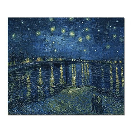 Wieco Arte Noche Estrellada Sobre El Rhone De Pinturas Al Ól