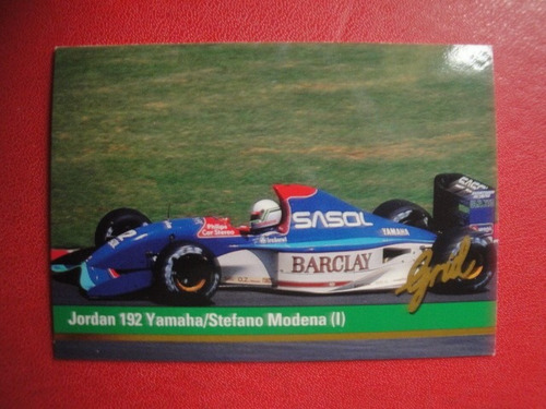 Figuritas Grid Formula 1 Año 1992 Jordan 192 Yamaha Nº30