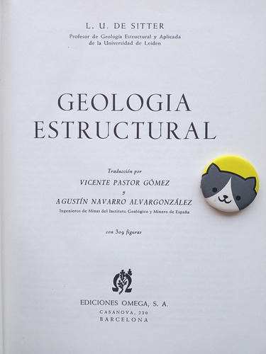 Libro Geologia Estructural L. U. De Sitter 166g9 (Usado)