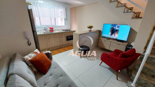 Imagem 1 de 28 de Cobertura Com 2 Dormitórios À Venda, 52 M² + 52 M² Por R$ 499.000 - Vila Pires - Santo André/sp - Co1141