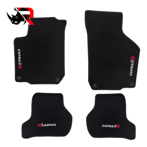 Imagen 6 de 6 de Tapete Automotriz Compatible Con Leon Cupra / R / Rojo / M1