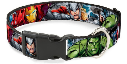 Buckle-down Dog Collar Plastic Clip Marvel Avengers 4 Superh