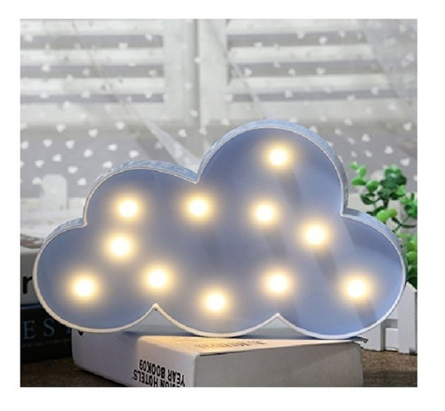 Figuras Lumínicas Luz Led Forma Nube Veladora