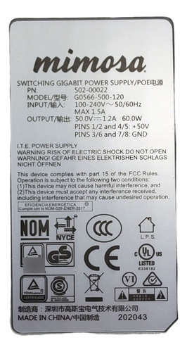 Poe Mimosa 50v 1.2 Ah 502-00022 B5 B5c B11 A5 A5c B24 C5x