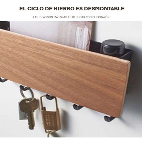 Estante Con Ganchos De Pared Para Llaves