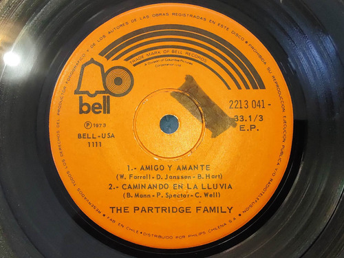 Vinilo Ep  The Partridge Family -- Algo Esta Mal ( B72