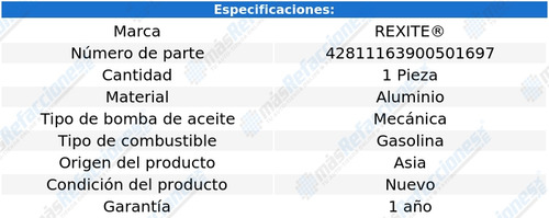 Bomba Aceite Rexite Rma-420 Honda Cr-v 2.4l 4cil 03-09