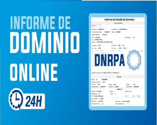 Informe De Dominio Urgente + 12% Descuento
