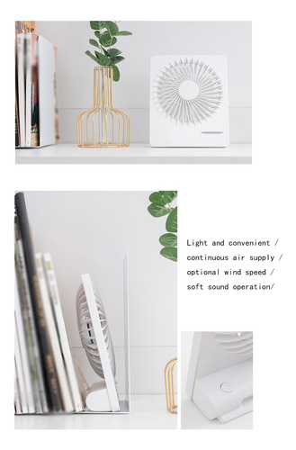 Ventilador De Mesa Usb R De Longa Duração Da Bateria Quiet P