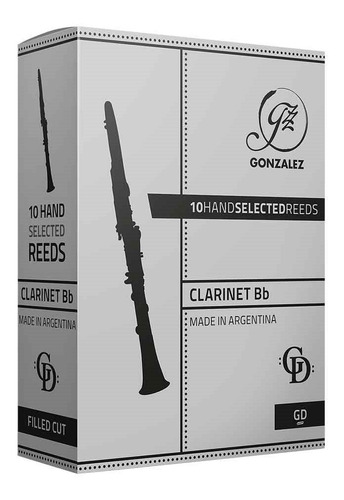 Cañas Clarinete Gonzalez Gd Caja 10 Unidades Medidas