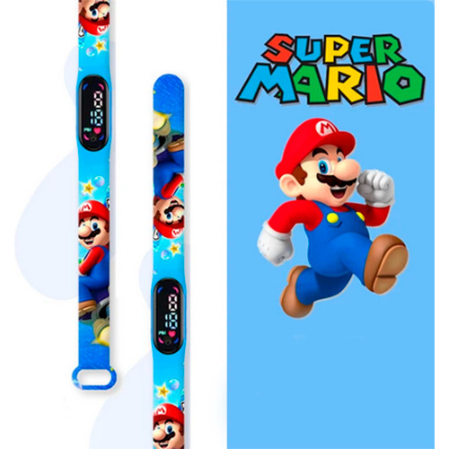 Reloj Para Niño Digital Super Mario Bros Luigi 