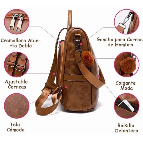 Mochila para mujer impermeable y antirrobo hotsell