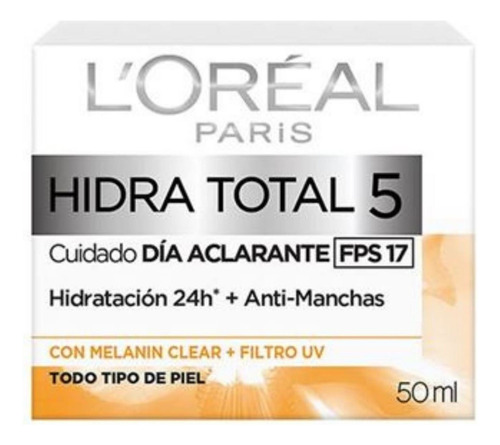 Crema Hidratante +antimanchas Loreal Hidra Total 5 50 Ml