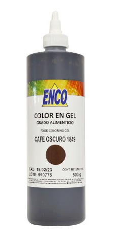 Color Gel Cafe Oscuro Reposteria 500 Grs. Enco 1849-500