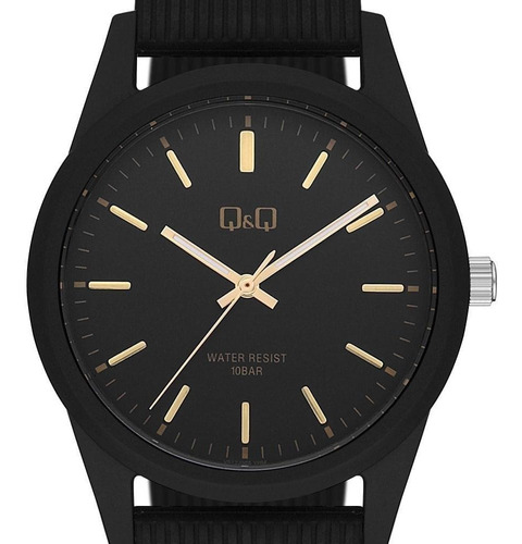 Reloj Q&q Unisex Vs12j005y Barras Doradas Sumergible 100m