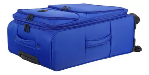 Valija Grande Skora Pink Soft 28 Pulgadas Color Azul Expandible Ruedas Extraibles 360 Simil Nylon Flexible Asa Telescopica Viaje Reforzada