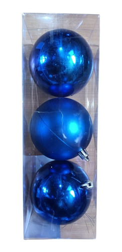 Decoración Navidad Árbol Esferas Bolas Navideñas Azules X3