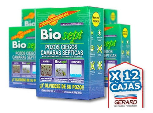 Imagen 2 de 5 de Bactericida Biosept Tratamiento De Pozo Ciego Negro X 12