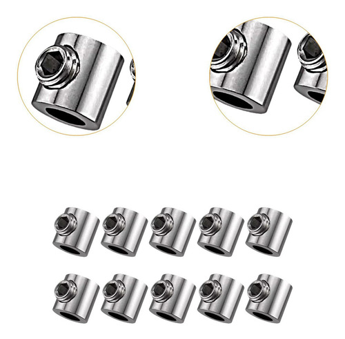 Juego De 10 Clips Para Cables De Acero Con Tornillos