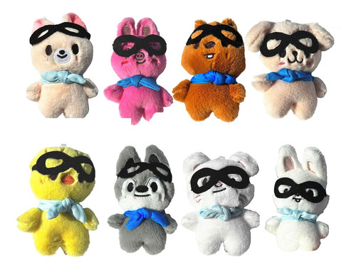 Fatkaki 4 Inch Kpop Skzoo Plush Keychain Stuffed Animals