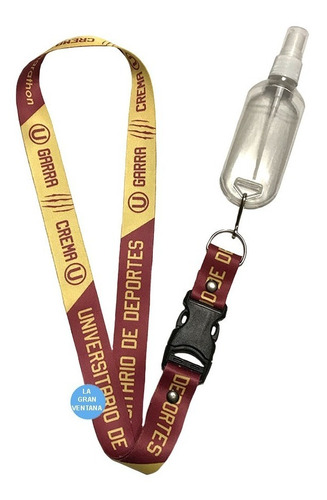 Llavero Lanyard Atomizador Universitario Cuello Bolsillo