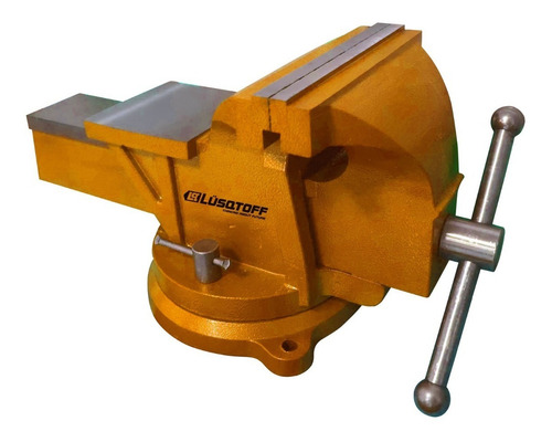 Imagen 1 de 2 de Morsa De Banco 5 Pulgadas Con Base Giratoria Yunque Lusqtoff