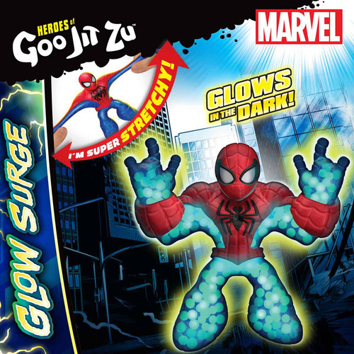 Boneco Elástico Homem Aranha Que Brilha No Escuro Goo Jit Zu