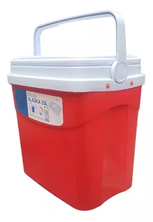 Cooler De Playa 35 Litros Grande En Rojo