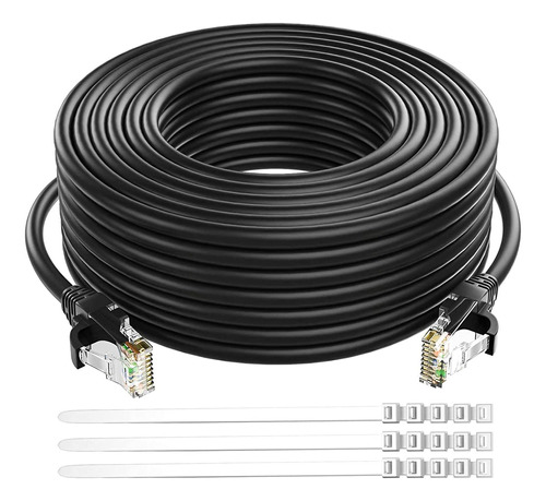 Adoreen Cable Ethernet Cat 6 De 150 Pies, Color Negro, Cable