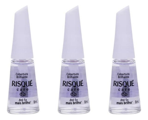 Esmalte Risque Cobertura Brilhante 8ml - Kit Com 3un